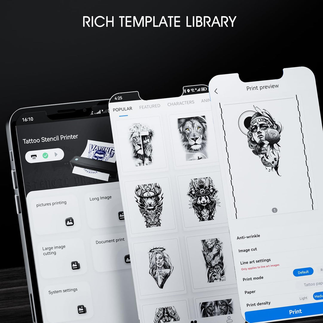 LIUMATE MP-8038 Bluetooth Tattoo Stencil Printer
