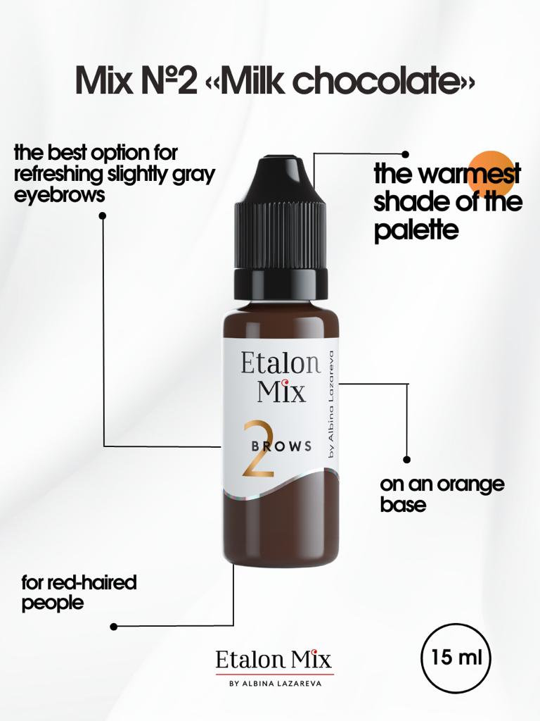Etalon Mix For Eyebrows #2 Milk Chocolate / Basic PMU permanent makeup ink