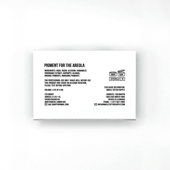 Draiff Pigments for Areola Set - Permanent Makeup Pigments close box.