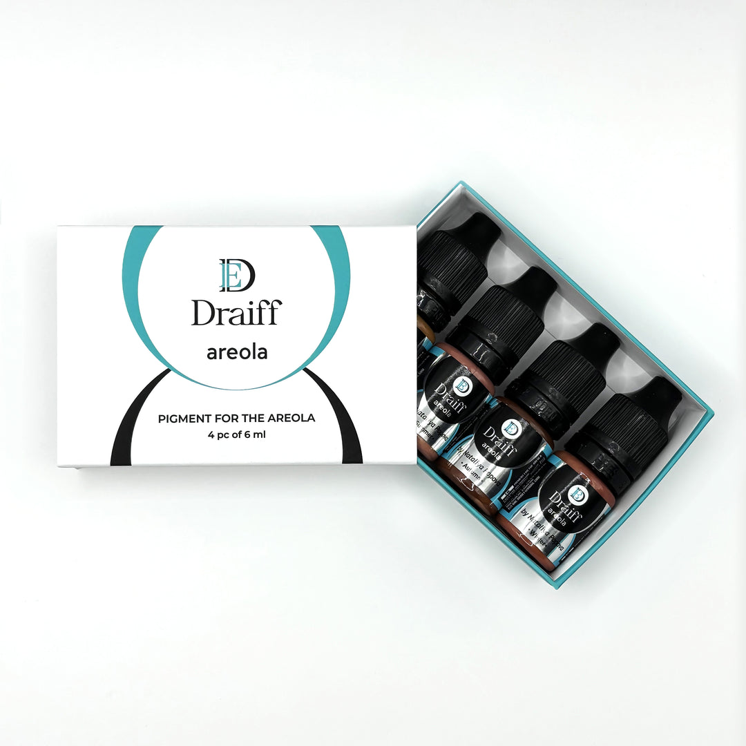 Draiff Pigments for Areola Set - Permanent Makeup Pigments open box.