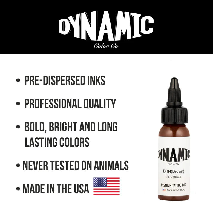 Dynamic Brown Tattoo Ink