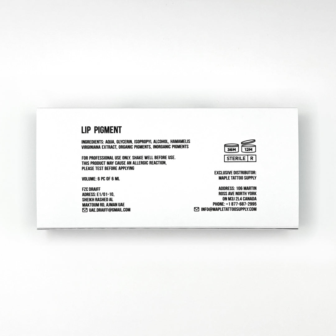 Draiff Season Lip Pigments Set - Permanent Makeup Pigments