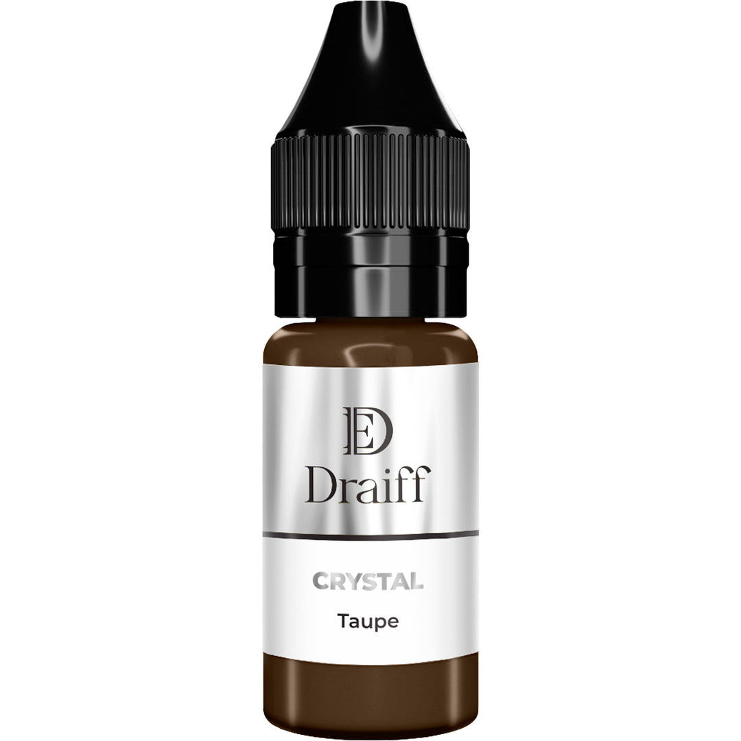 Draiff Crystal for Eyebrows Taupe - Permanent Makeup Pigments 10ml bottle.