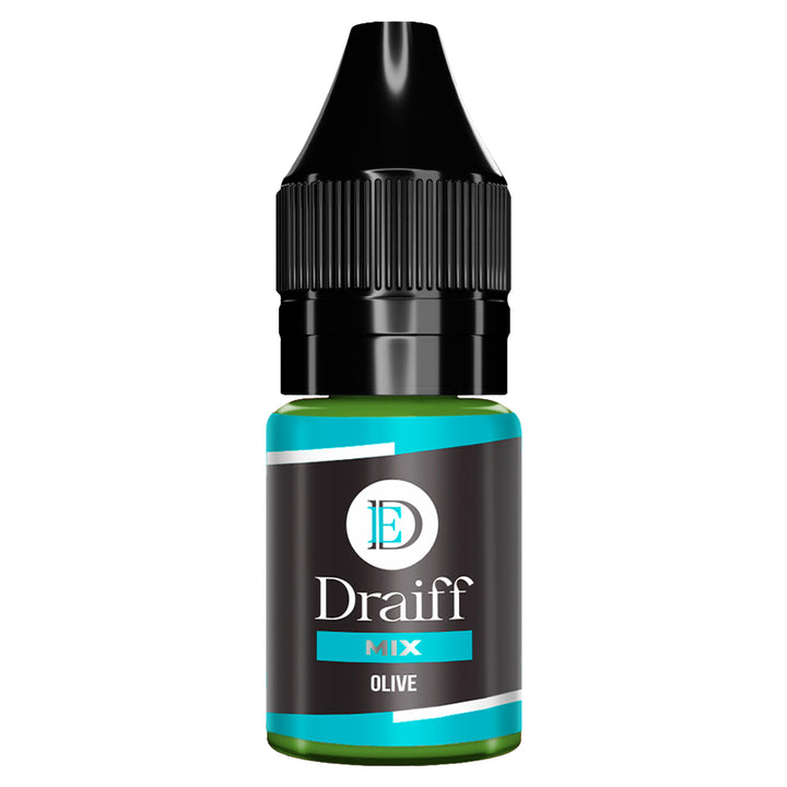 Draiff Mix Corrector Olive - Permanent Makeup Pigments 6ml bottle.