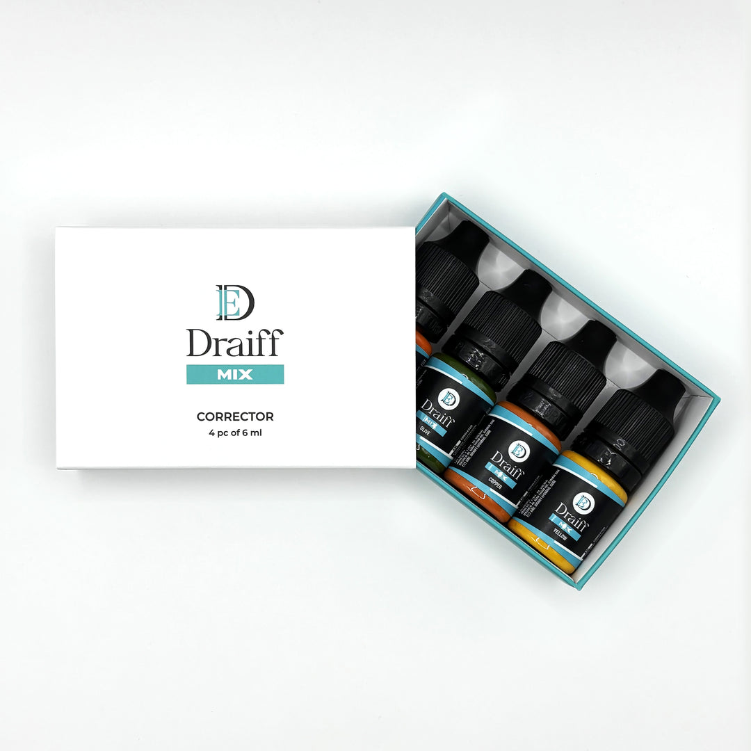 Draiff Mix Corrector Set - Permanent Makeup Pigments Open box.