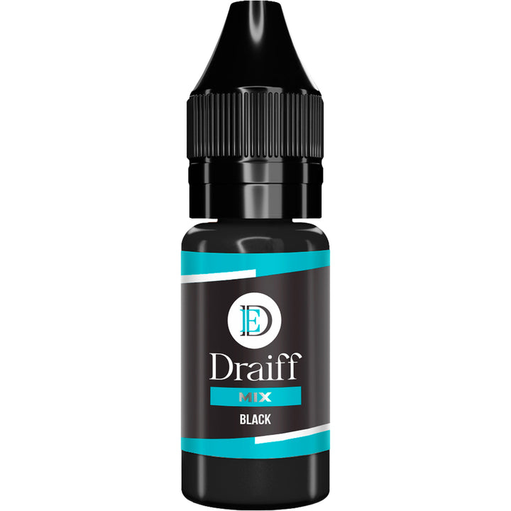 Draiff Mix Eyelids Black - Permanent Makeup Pigments 10ml bottle.