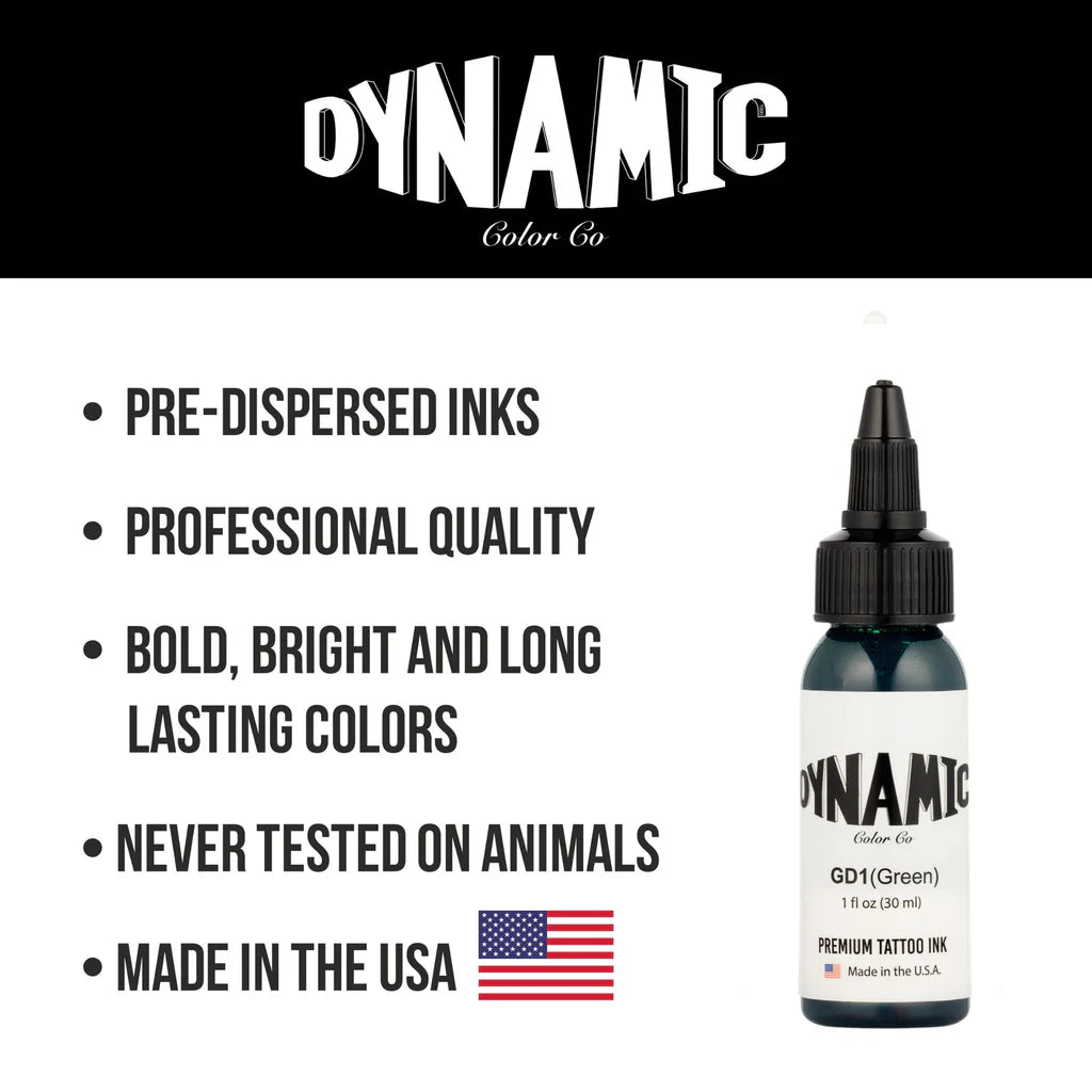 Dynamic Green Tattoo Ink