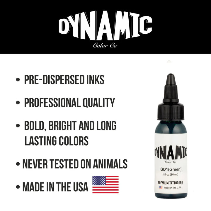 Dynamic Green Tattoo Ink