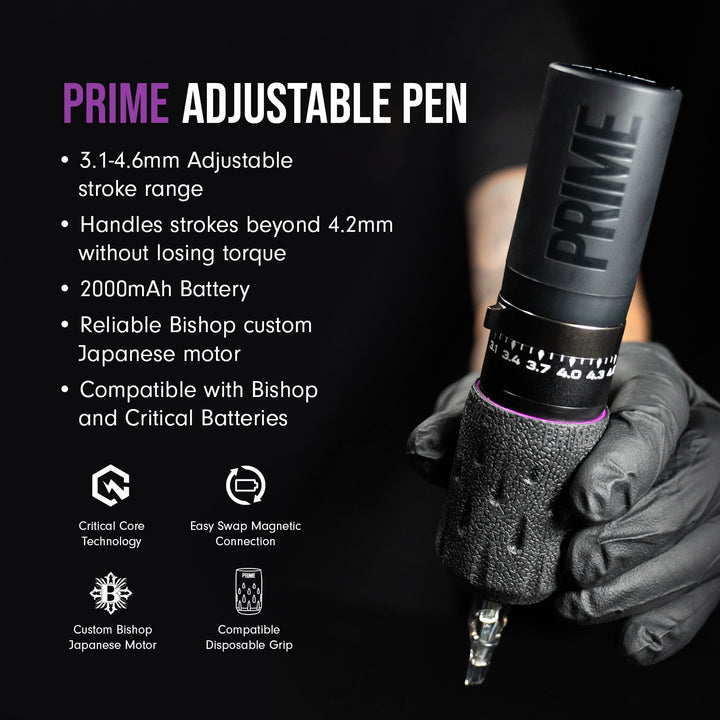 Pre Order Prime Adjustable Stroke Wireless Tattoo Machine Pen
