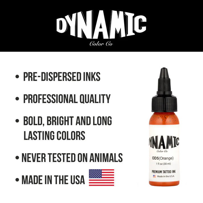 Dynamic Orange Tattoo Ink