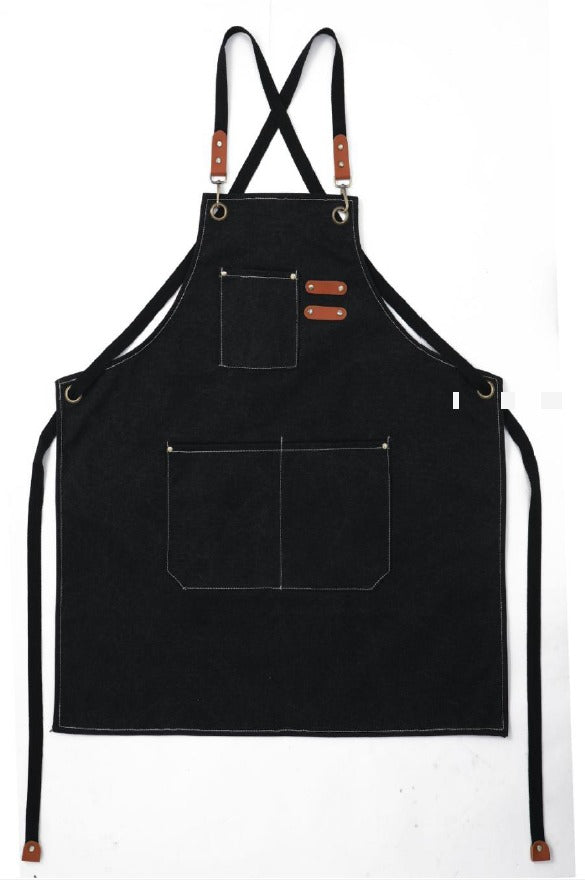 Thick Canvas Apron Black Color