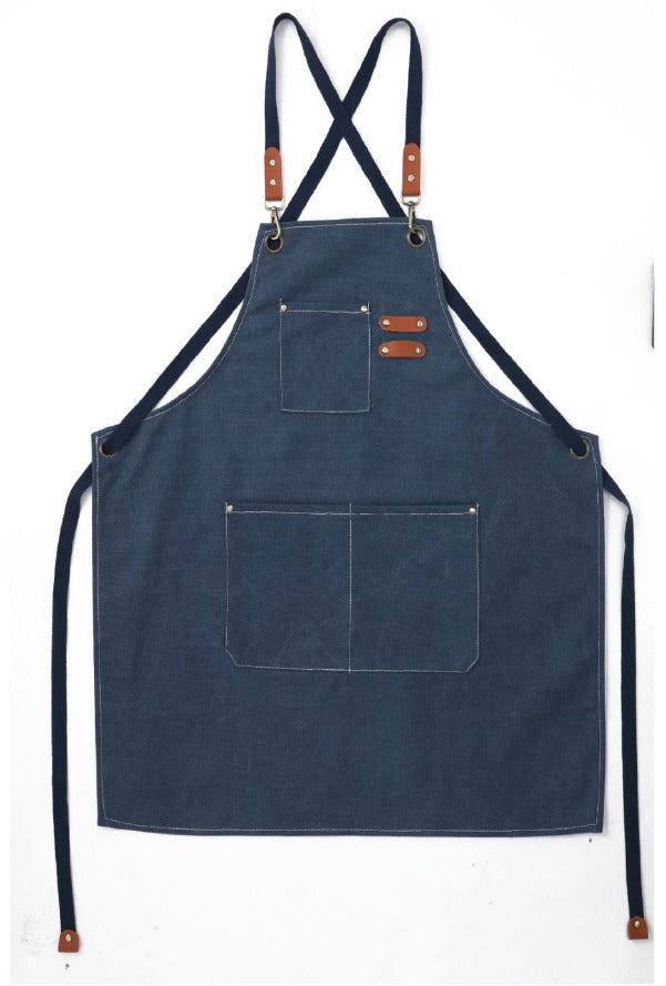 Thick Canvas Apron Blue Color