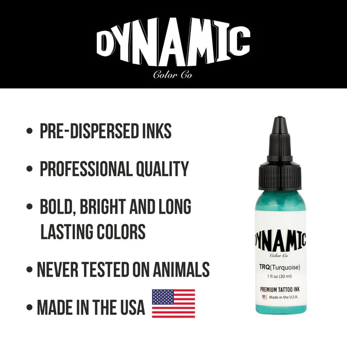 Dynamic Turquoise Tattoo Ink