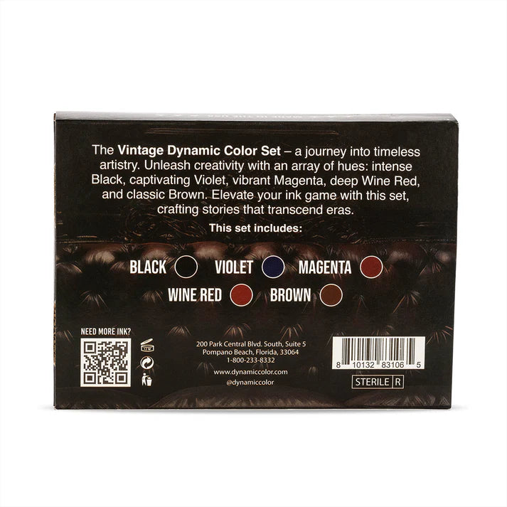 Dynamic Vintage Tattoo Ink Set