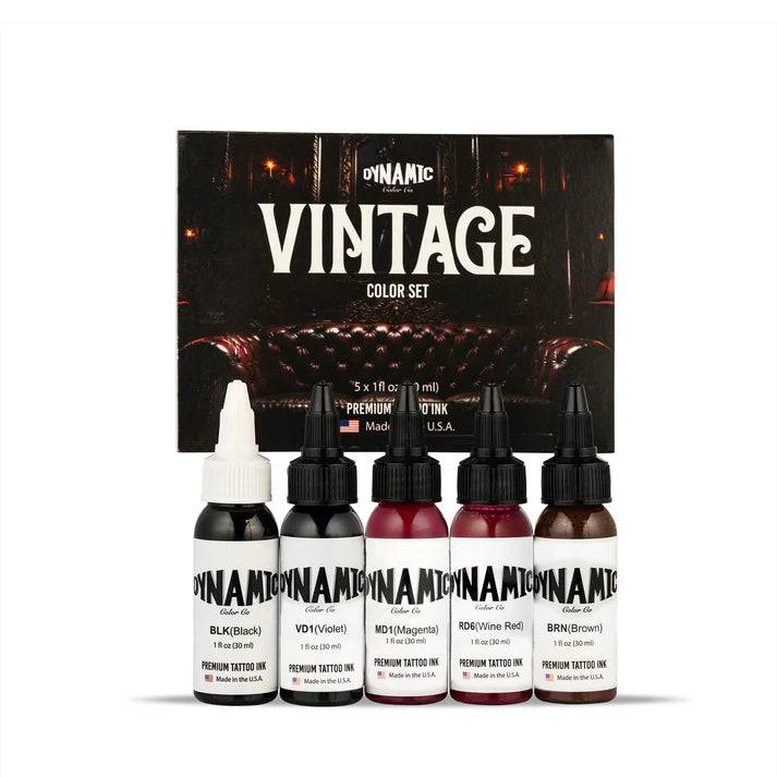 Dynamic Vintage Tattoo Ink Set