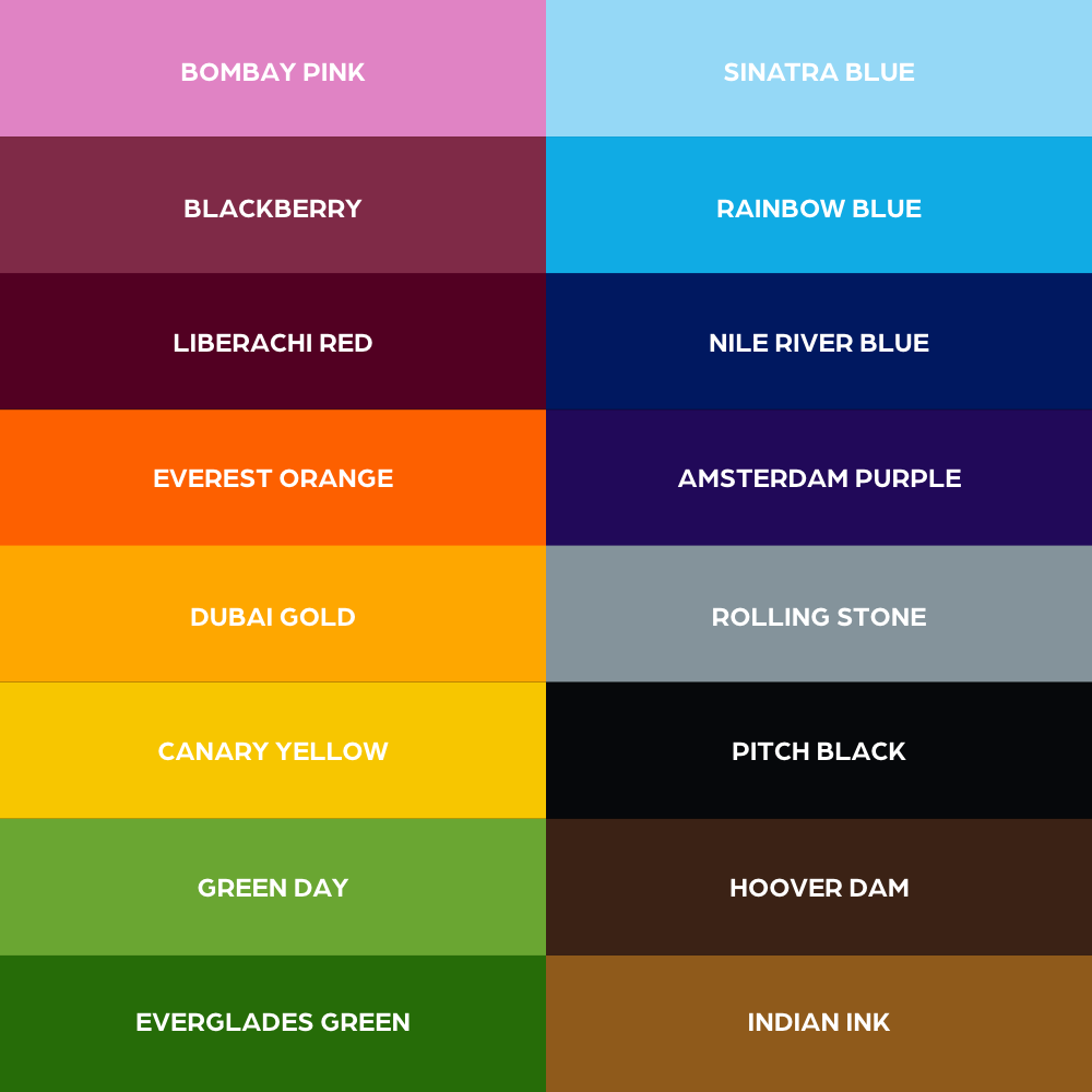 World Famous 16 Color Set #2