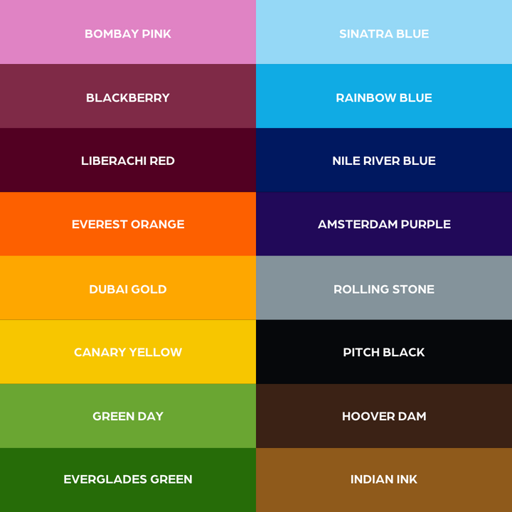 World Famous 16 Color Set #2