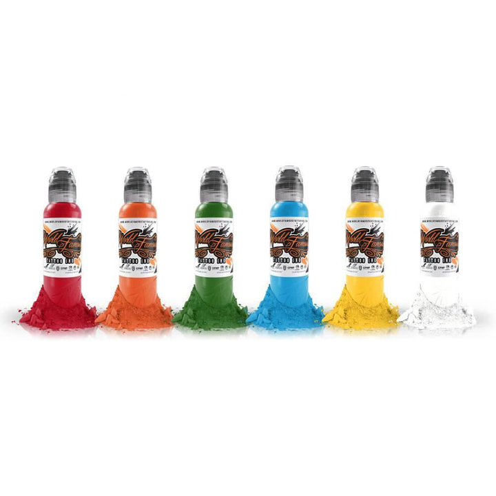 World Famous 6 Color Simple Set Tattoo Ink