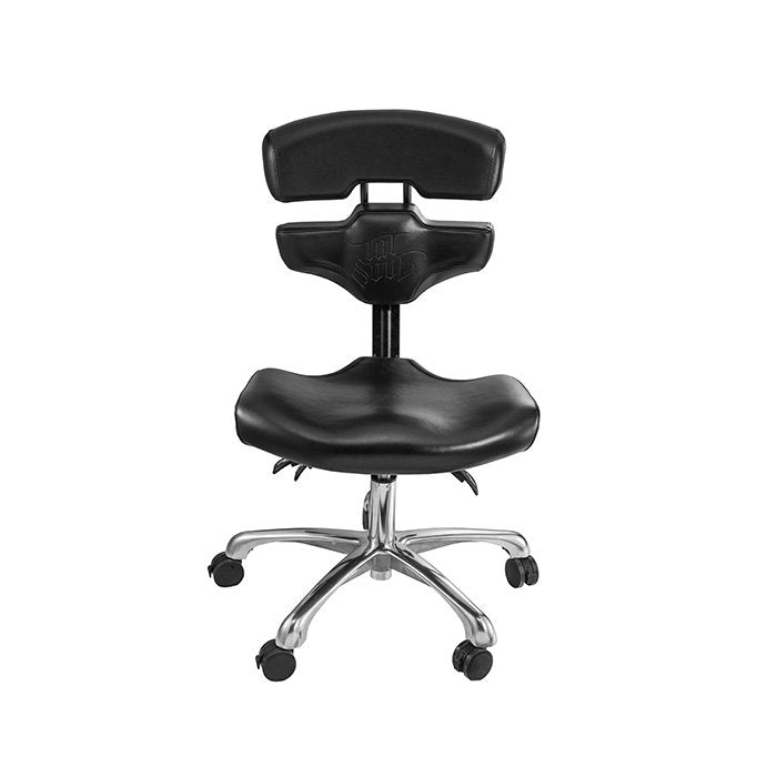 TATSoul Mako Studio Tattoo Artist Chair Black - Front View