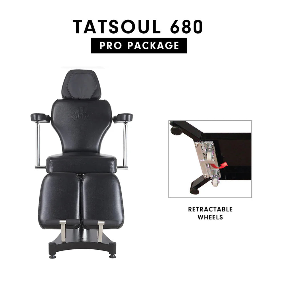 TATSoul Oros 680 Tattoo Client Chair Elite Black