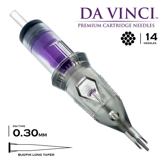 Da Vinci v2 Round Liner Cartridges - Maple Tattoo Supply