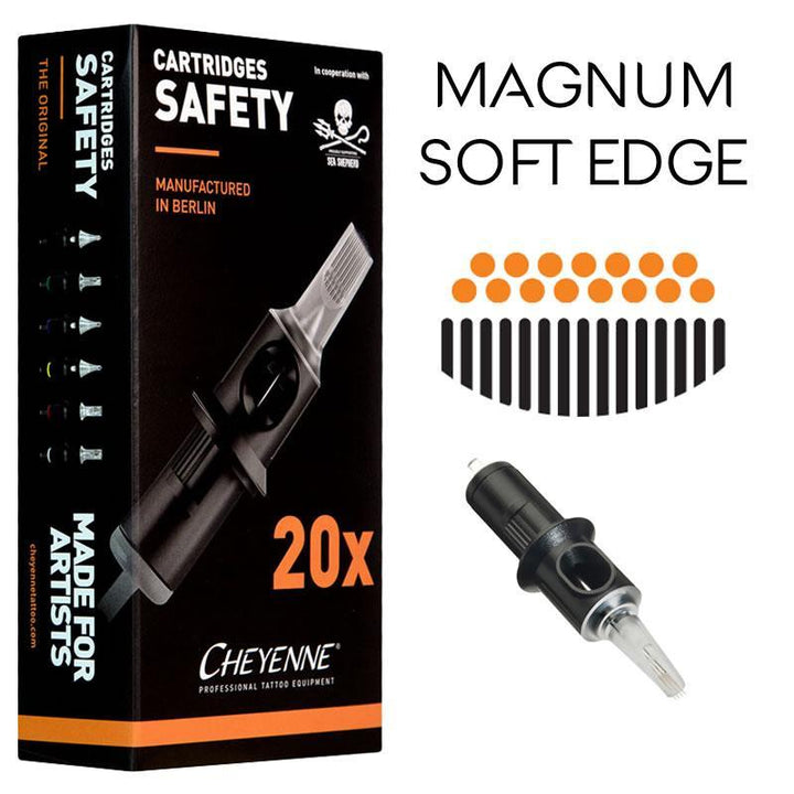 Cheyenne Safety Cartridges - Soft Edge Magnum - Maple Tattoo Supply