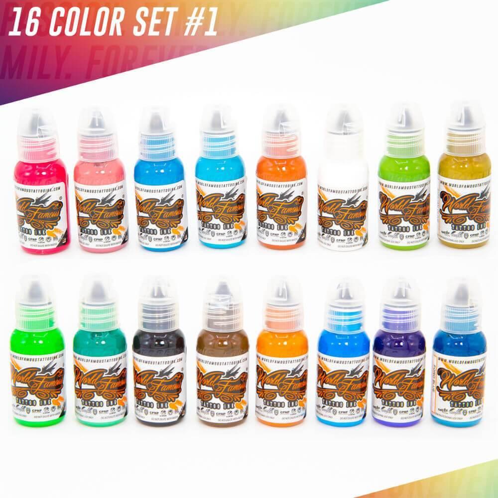 World Famous 16 Color  Set #1 - Maple Tattoo Supply