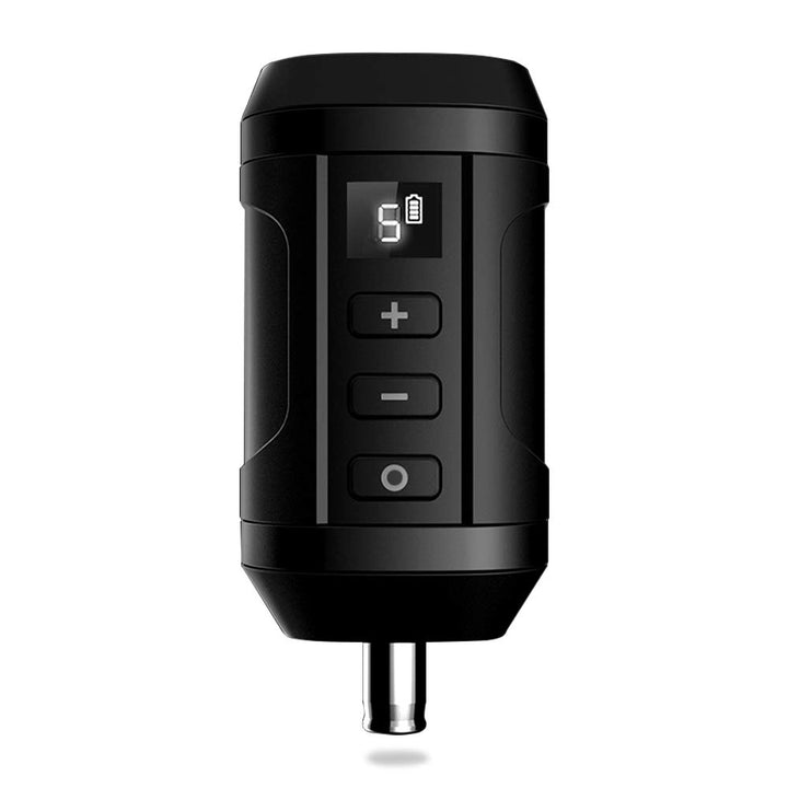 Cheyenne compatible tattoo battery with 3.5mm connection. Adjustable voltage (5V-12V) and long-lasting power (6-8 hours).