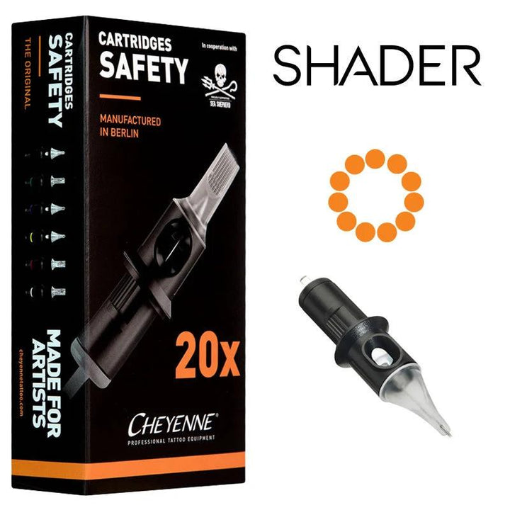 Cheyenne Safety Cartridges - Shader - Maple Tattoo Supply