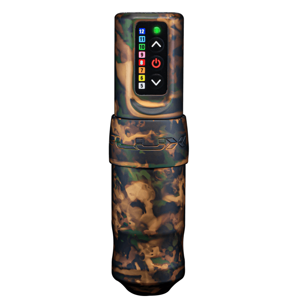 FK Irons Flux Shadow Camo With PowerBolt - Maple Tattoo Supply